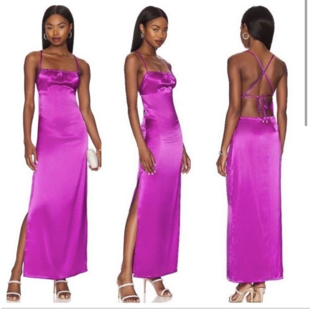NONCHALANT LABEL Delta💖 Sz XS  Cross-Back Maxi Orchid Dress
